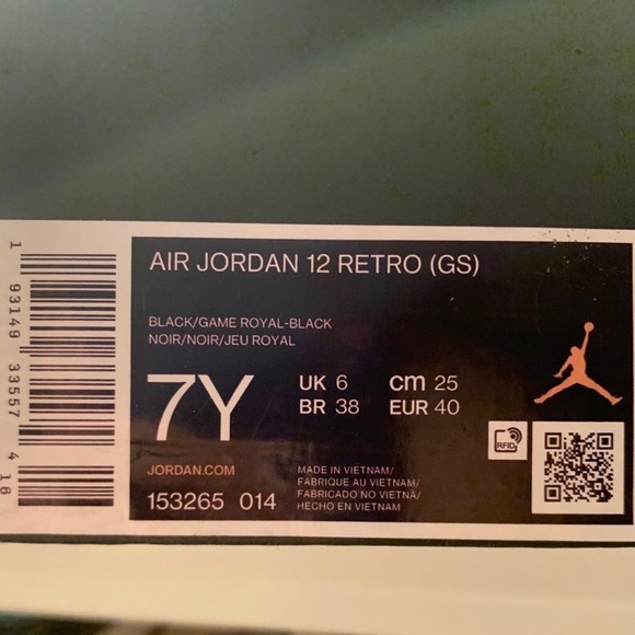 ♦️Sols♦️Air Jordan 12 retro (gs) 7Y - Picture 7 of 7